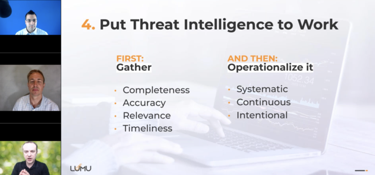 screenshot from the 7 habits of highly effective security operators. 4. Put threat intelligence to work
