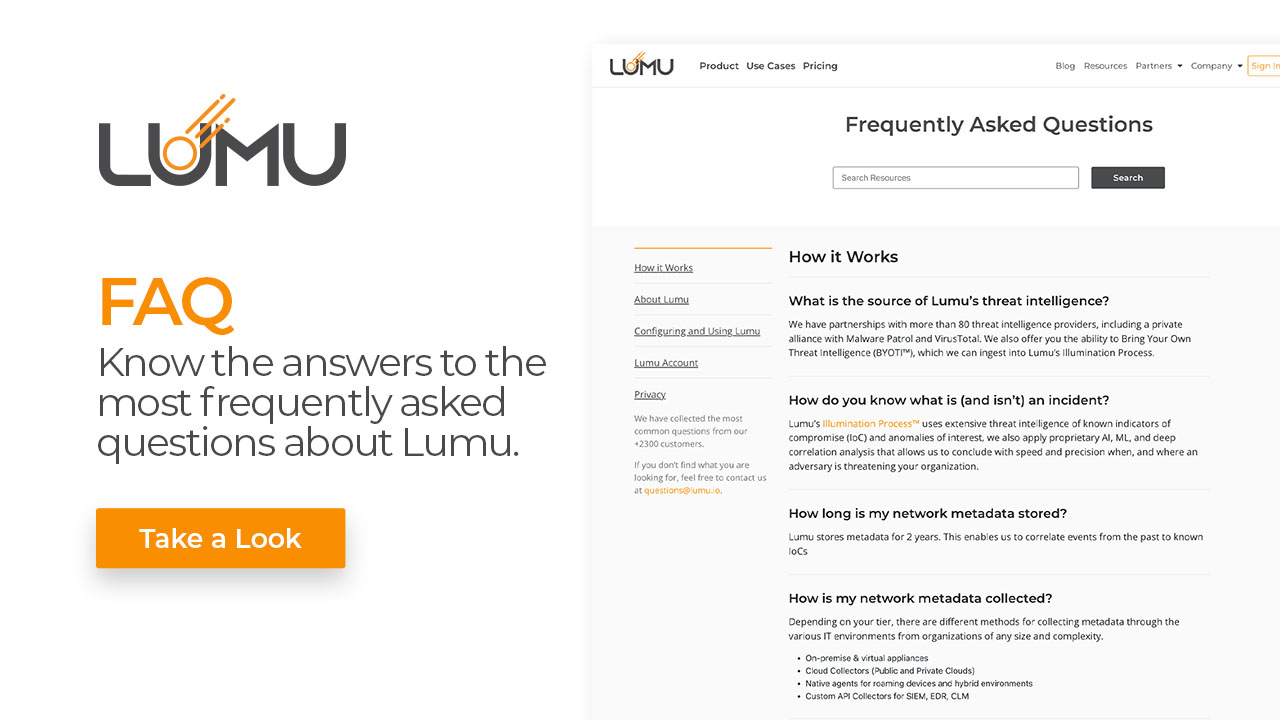 Frequently Asked Questions - Lumu Technologies