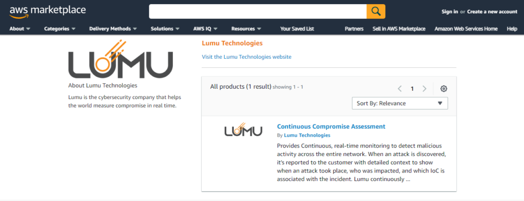 2022 Lumu Product Recap | AWS Marketplace