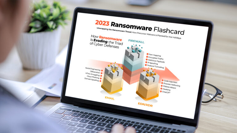 2023 ransomware infographic flashcard