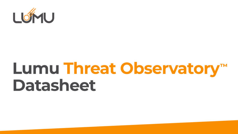 Lumu Threat Observatory™ Datasheet